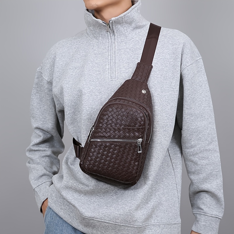 sac de poitrine pour homme, sac bandoulière en pu pour homme, sac à bandoulière décontracté multi compartiments, sac à dos léger pour les trajets quotidiens sac de poitrine pour homme, sac bandoulière en pu pour homme, sac à bandoulière décontracté multi compartiments, sac à dos léger pour les trajets quotidiens
