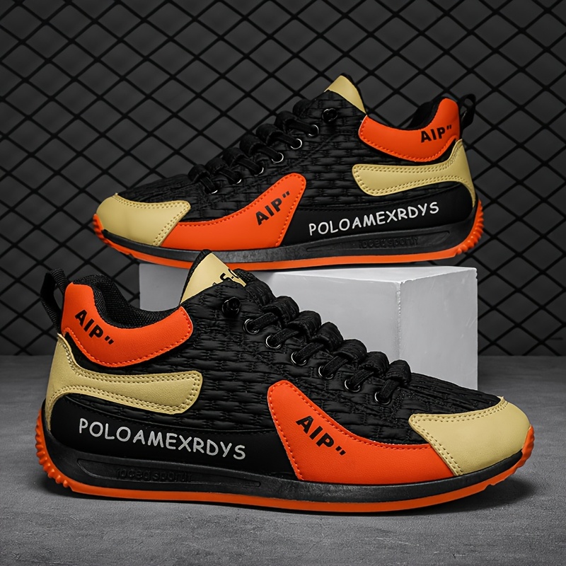 chaussures de sport casual pour hommes 2024 nouvelle tendance de style de rue géométrique, hauteur mi haute, bout rond, lacets, doublure en tissu, semelle en eva, semelle en pvc, upper en pu, pour usage quotidien et en plein air chaussures de sport casual pour hommes 2024 nouvelle tendance de style de rue géométrique, hauteur mi haute, bout rond, lacets, doublure en tissu, semelle en eva, semelle en pvc, upper en pu, pour usage quotidien et en plein air