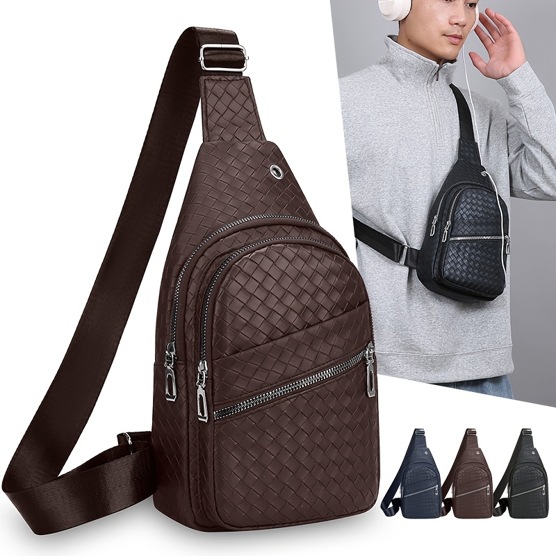 sac de poitrine pour homme, sac bandoulière en pu pour homme, sac à bandoulière décontracté multi compartiments, sac à dos léger pour les trajets quotidiens sac de poitrine pour homme, sac bandoulière en pu pour homme, sac à bandoulière décontracté multi compartiments, sac à dos léger pour les trajets quotidiens