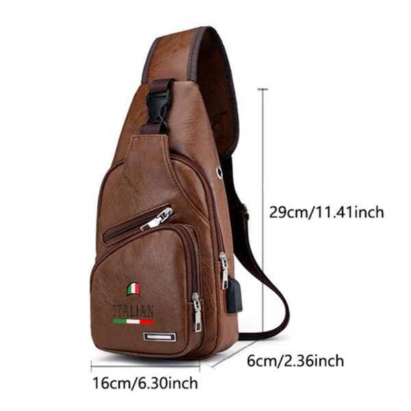 Home nouveau sac bandoulière de sport en plein air italy pour homme, sac banane, sac de poitrine de sport, sac à bandoulière décontracté avec sangle réglable et conception multi poches, convient pour le voyage, la pêche et les trajets quotidiens