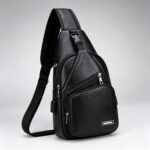 Sac Bandoulière Homme Rétro — Multi-Compartiments Cuir