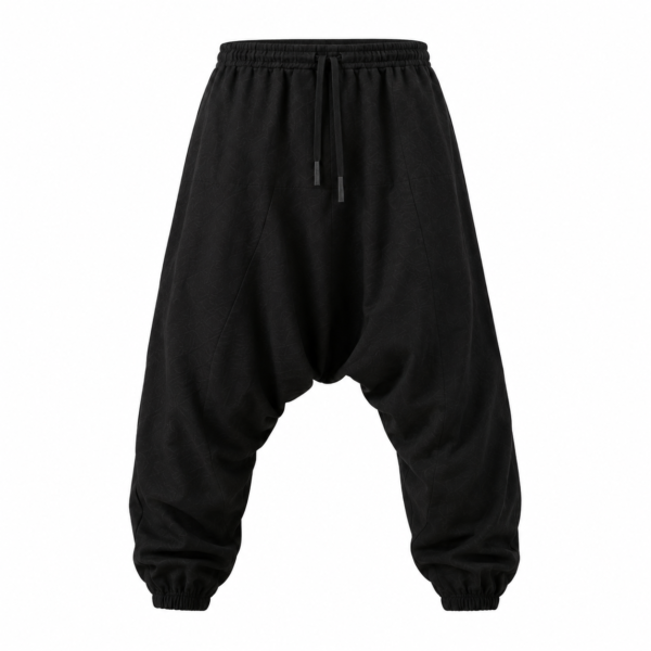 pantalon harem homme coton lin