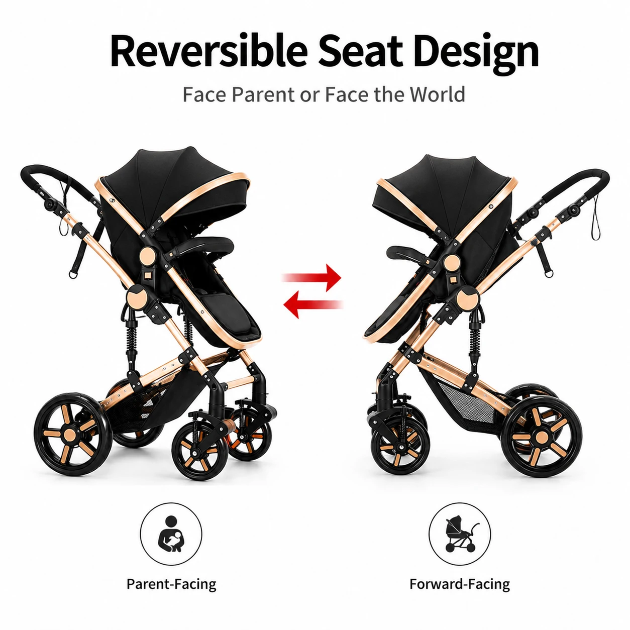 poussette de luxe 3 en 1 pour bébé, système de voyage, landau pour nouveau né avec nacelle, siège auto pour nourrisson, poussette pliable à position haute, siège réversible (vers les parents et vers l'extérieur), dossier réglable, roues eva, absorption des chocs, pour bébés de 0 à 3 ans poussette de luxe 3 en 1 pour bébé, système de voyage, landau pour nouveau né avec nacelle, siège auto pour nourrisson, poussette pliable à position haute, siège réversible (vers les parents et vers l'extérieur), dossier réglable, roues eva, absorption des chocs, pour bébés de 0 à 3 ans