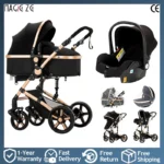 Poussette Bébé 3 en 1 Multifonction
