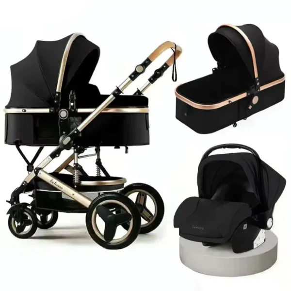 Home poussette bébé 3 en 1 avec siège auto 530d, panier de couchage amovible, poussette de voyage bidirectionnelle, haute qualité belecoo