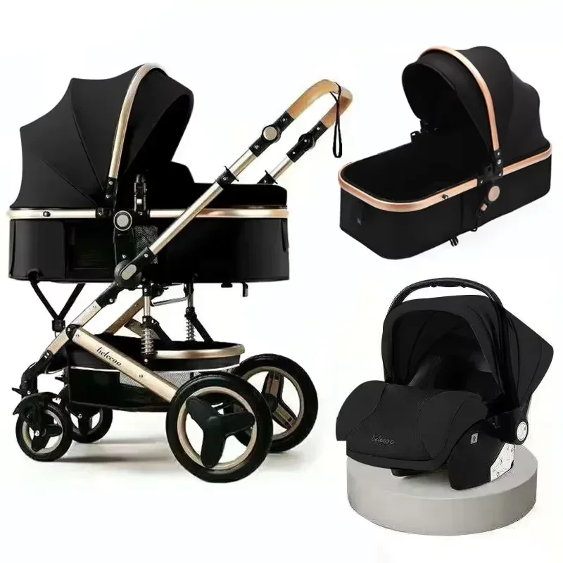 poussette bébé 3 en 1 avec siège auto 530d, panier de couchage amovible, poussette de voyage bidirectionnelle, haute qualité belecoo poussette bébé 3 en 1 avec siège auto 530d, panier de couchage amovible, poussette de voyage bidirectionnelle, haute qualité belecoo