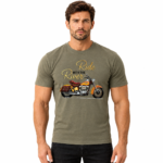 T-Shirt Homme Moto Vintage 100% Coton