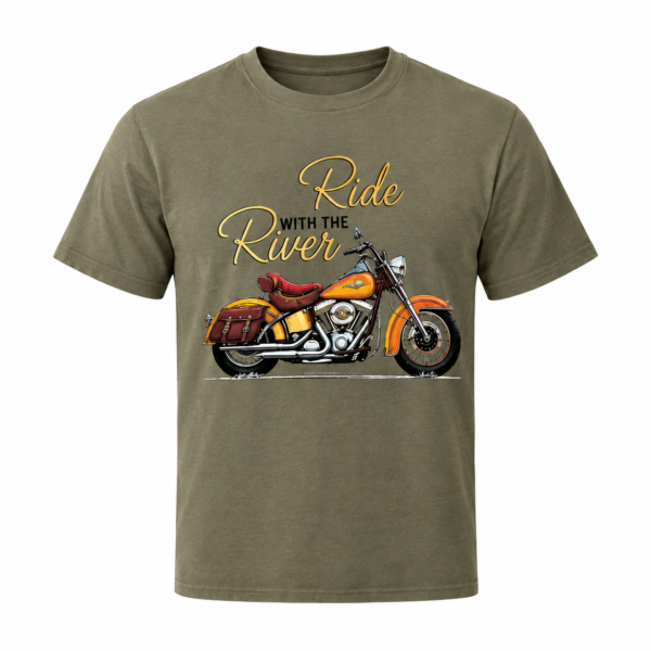 t shirt homme moto vintage 100% coton
