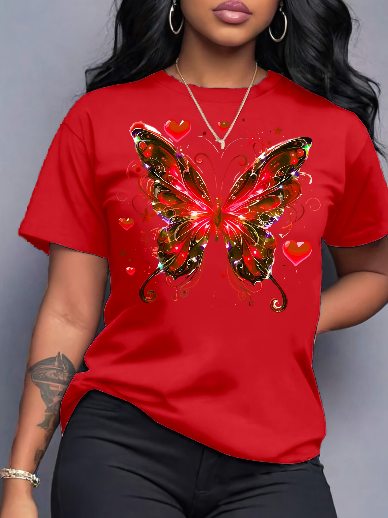 t shirt décontracté pour femmes avec un imprimé nœud, des manches courtes et un col rond. fabriqué en tissu léger, parfait pour le printemps et l'été. lavable en machine avec un motif papillon, ce t shirt à finition brillante offre un ajustement confortable pour un usage quotidien. t shirt décontracté pour femmes avec un imprimé nœud, des manches courtes et un col rond. fabriqué en tissu léger, parfait pour le printemps et l'été. lavable en machine avec un motif papillon, ce t shirt à finition brillante offre un ajustement confortable pour un usage quotidien.