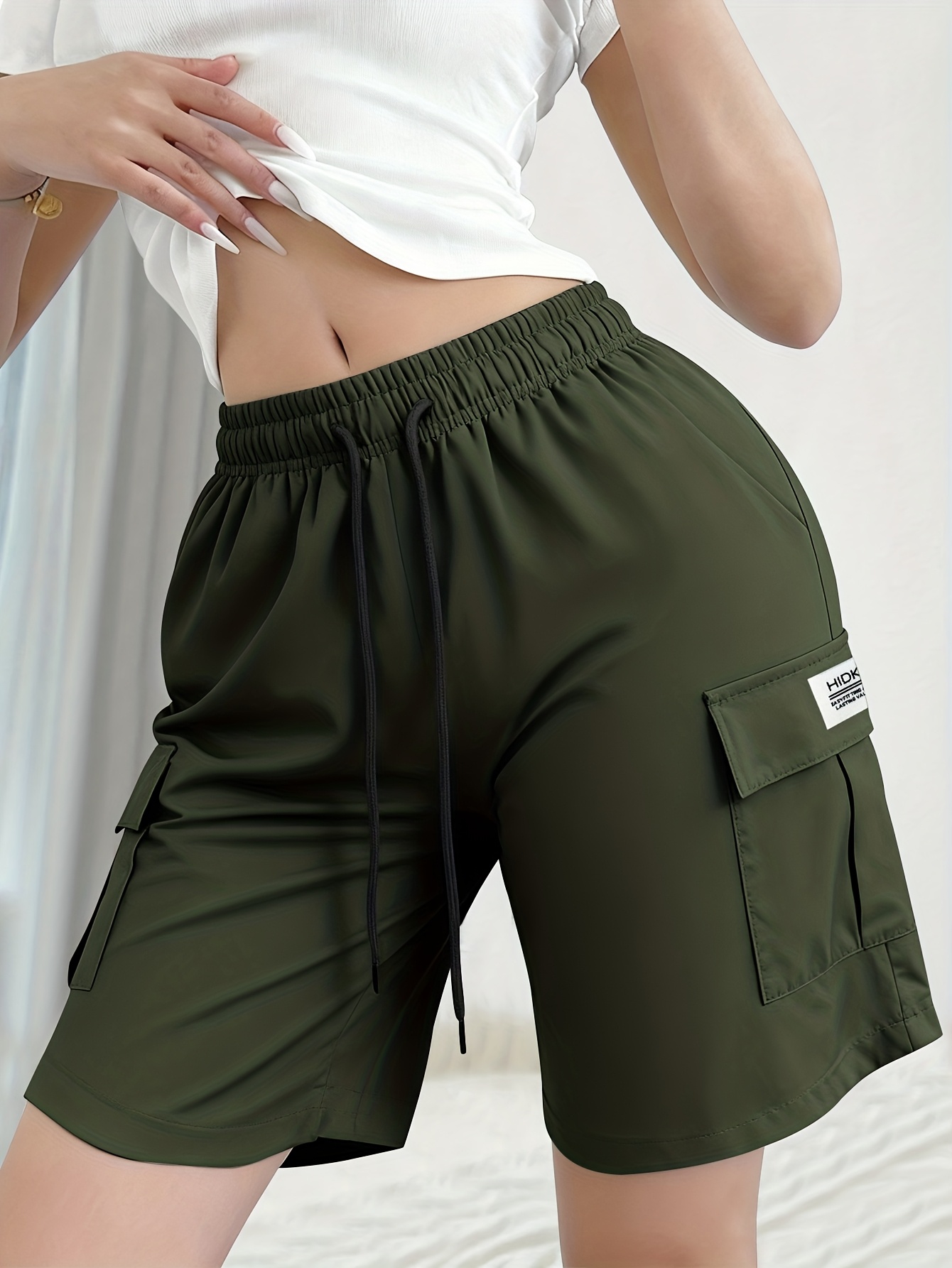 nouveau short de sport d'Été pour femme avec ceinture Élastique et cordon de serrage, pantalon décontracté imprimé, à la mode et respirant, adapté à un usage quotidien et au fitness en plein air nouveau short de sport d'Été pour femme avec ceinture Élastique et cordon de serrage, pantalon décontracté imprimé, à la mode et respirant, adapté à un usage quotidien et au fitness en plein air