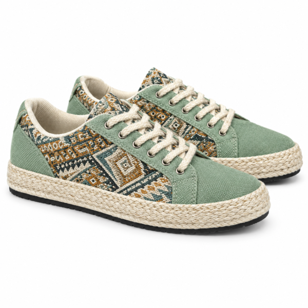baskets en toile motif aztèque homme