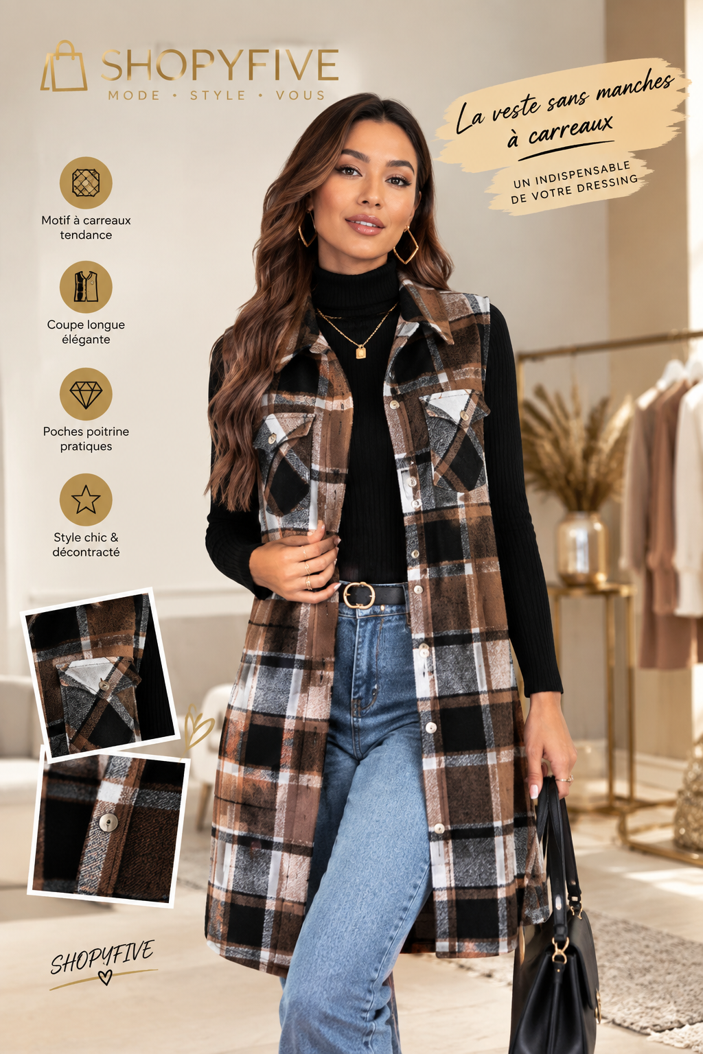 veste sans manches femme à carreaux veste sans manches femme à carreaux