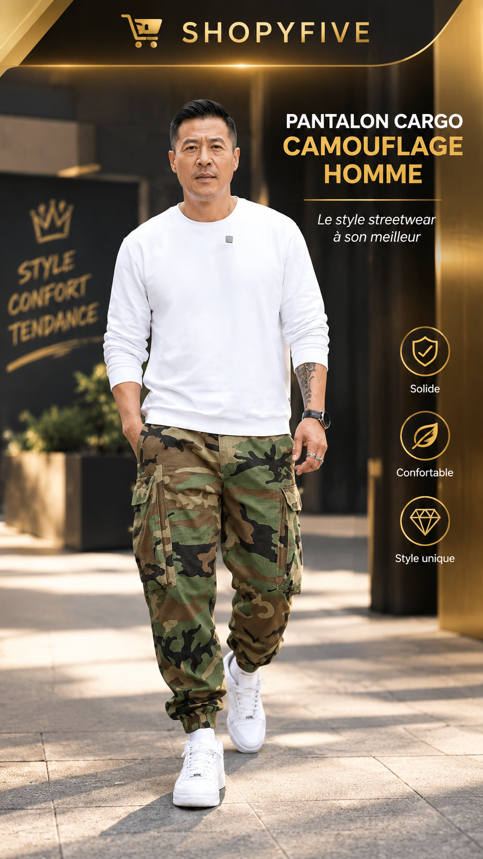 pantalon cargo camouflage homme pantalon cargo camouflage homme