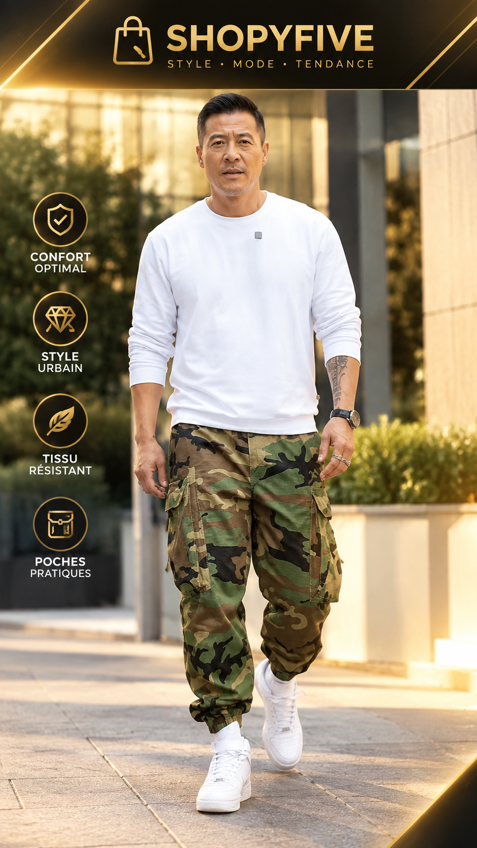 pantalon cargo camouflage homme pantalon cargo camouflage homme
