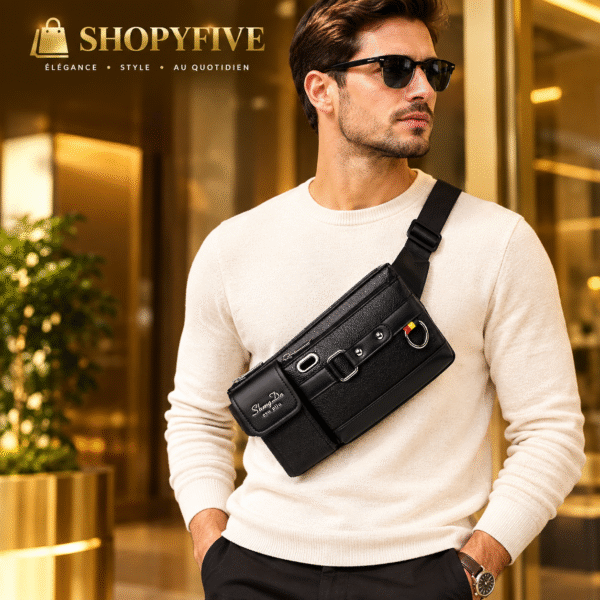sac banane homme décontracté cuir