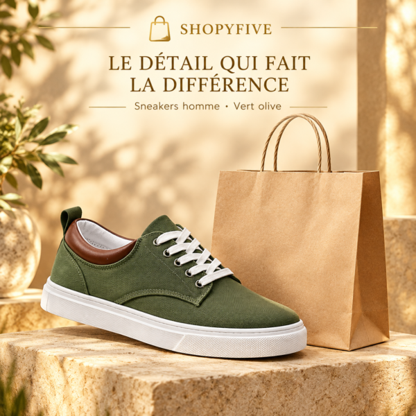 Home baskets en toile homme bicolore