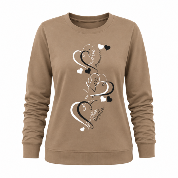 sweat motif cœur femme