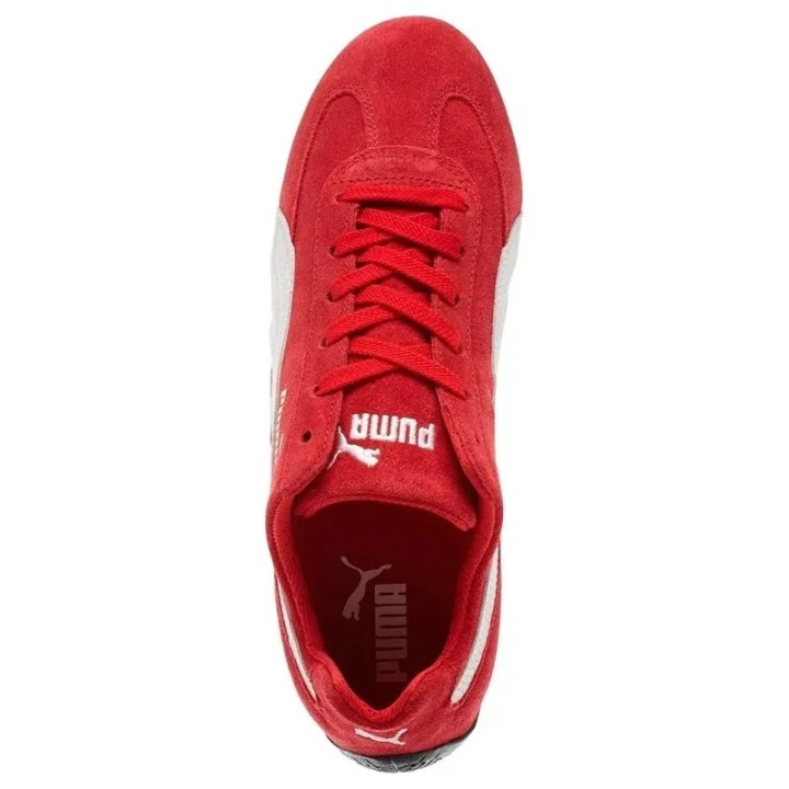 chaussures de sport basses rouges pour femme puma speed cat 417302 01 en cuir chaussures de sport basses rouges pour femme puma speed cat 417302 01 en cuir