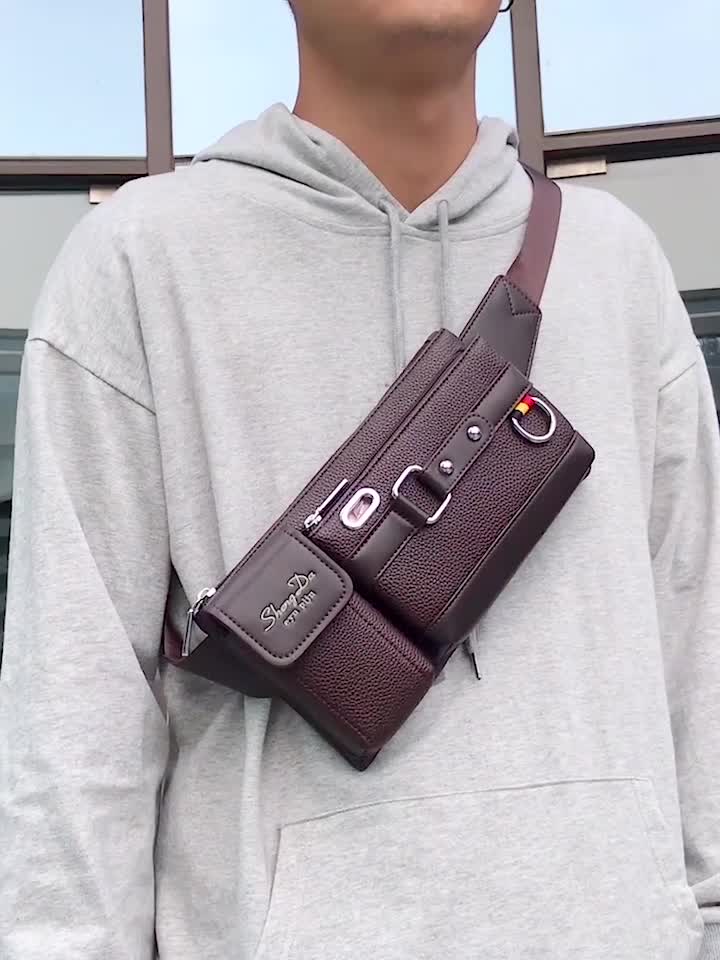 sac banane décontracté tendance pour l'extérieur, sac de poitrine multifonctionnel pour homme, idéal pour la course et les chantiers, sac bandoulière durable à une Épaule sac banane décontracté tendance pour l'extérieur, sac de poitrine multifonctionnel pour homme, idéal pour la course et les chantiers, sac bandoulière durable à une Épaule