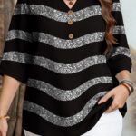 Chemise Rayée Grande Taille Femme