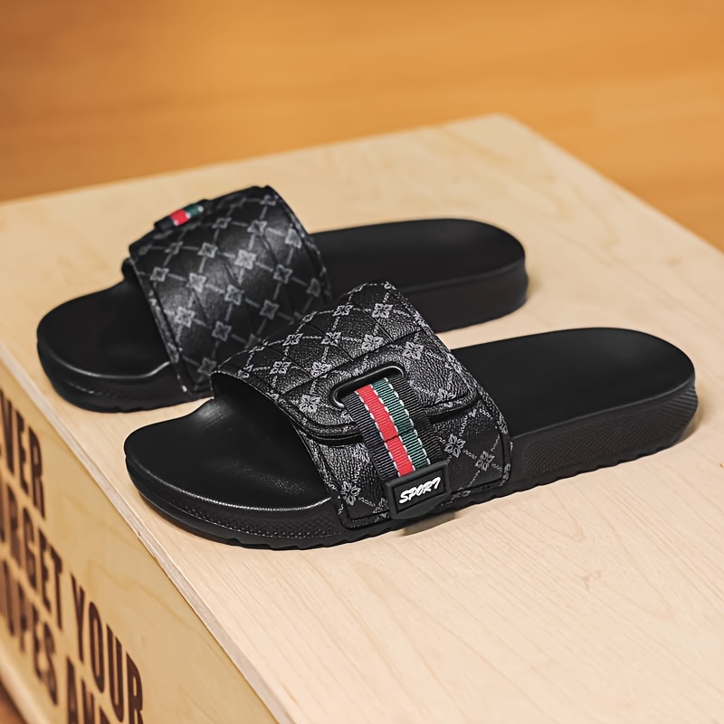sandales unisexes de luxe à enfiler semelle Épaissie en eva et tissu pu doux à rayures, chaussures universelles intérieures et extérieures pour toutes les saisons, chaussures de fête décontractées et confortables (noir/blanc) style neutre, chaussures pour femmes sandales unisexes de luxe à enfiler semelle Épaissie en eva et tissu pu doux à rayures, chaussures universelles intérieures et extérieures pour toutes les saisons, chaussures de fête décontractées et confortables (noir/blanc) style neutre, chaussures pour femmes