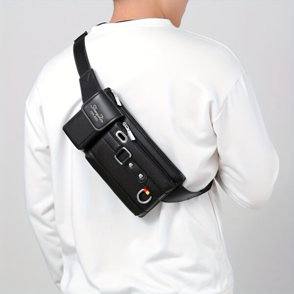 Home sac banane décontracté tendance pour l'extérieur, sac de poitrine multifonctionnel pour homme, idéal pour la course et les chantiers, sac bandoulière durable à une Épaule