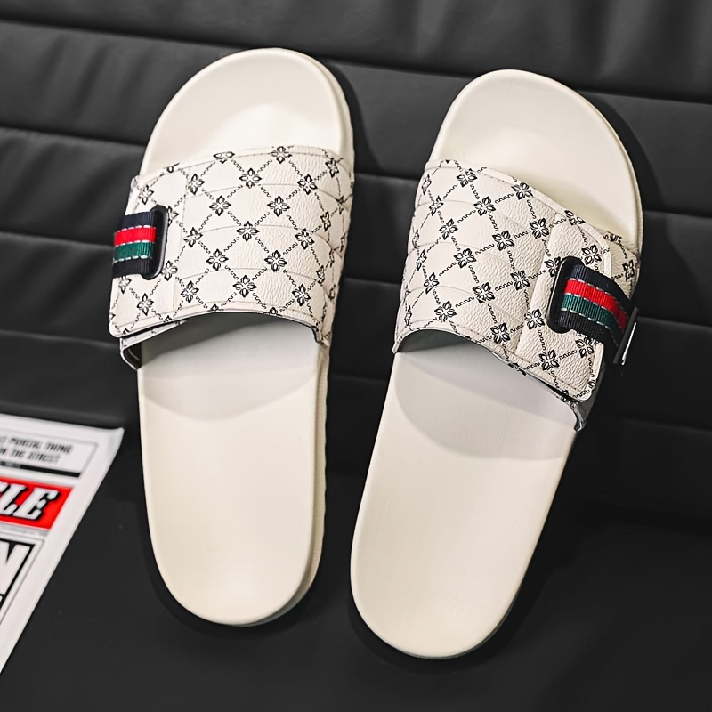 sandales unisexes de luxe à enfiler semelle Épaissie en eva et tissu pu doux à rayures, chaussures universelles intérieures et extérieures pour toutes les saisons, chaussures de fête décontractées et confortables (noir/blanc) style neutre, chaussures pour femmes sandales unisexes de luxe à enfiler semelle Épaissie en eva et tissu pu doux à rayures, chaussures universelles intérieures et extérieures pour toutes les saisons, chaussures de fête décontractées et confortables (noir/blanc) style neutre, chaussures pour femmes
