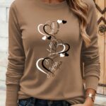 Sweat Motif Cœur Femme