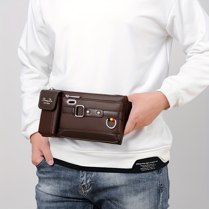 sac banane décontracté tendance pour l'extérieur, sac de poitrine multifonctionnel pour homme, idéal pour la course et les chantiers, sac bandoulière durable à une Épaule sac banane décontracté tendance pour l'extérieur, sac de poitrine multifonctionnel pour homme, idéal pour la course et les chantiers, sac bandoulière durable à une Épaule