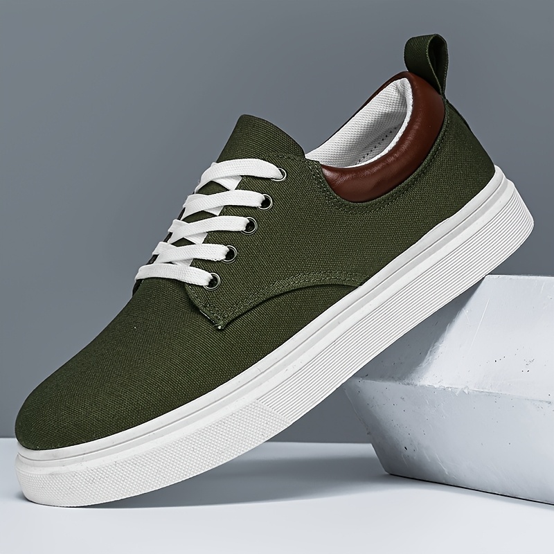 chaussures décontractées en toile pour hommes, chaussures de skate tendance et polyvalentes, baskets de sport basses élégantes chaussures décontractées en toile pour hommes, chaussures de skate tendance et polyvalentes, baskets de sport basses élégantes