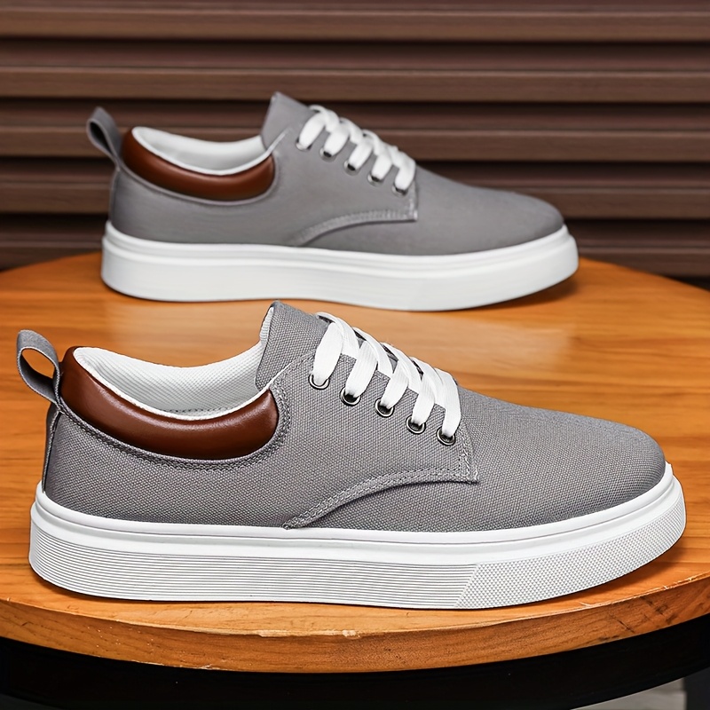 chaussures décontractées en toile pour hommes, chaussures de skate tendance et polyvalentes, baskets de sport basses élégantes chaussures décontractées en toile pour hommes, chaussures de skate tendance et polyvalentes, baskets de sport basses élégantes
