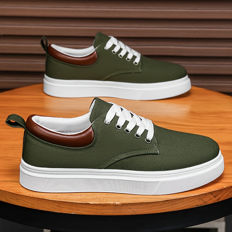 chaussures décontractées en toile pour hommes, chaussures de skate tendance et polyvalentes, baskets de sport basses élégantes chaussures décontractées en toile pour hommes, chaussures de skate tendance et polyvalentes, baskets de sport basses élégantes