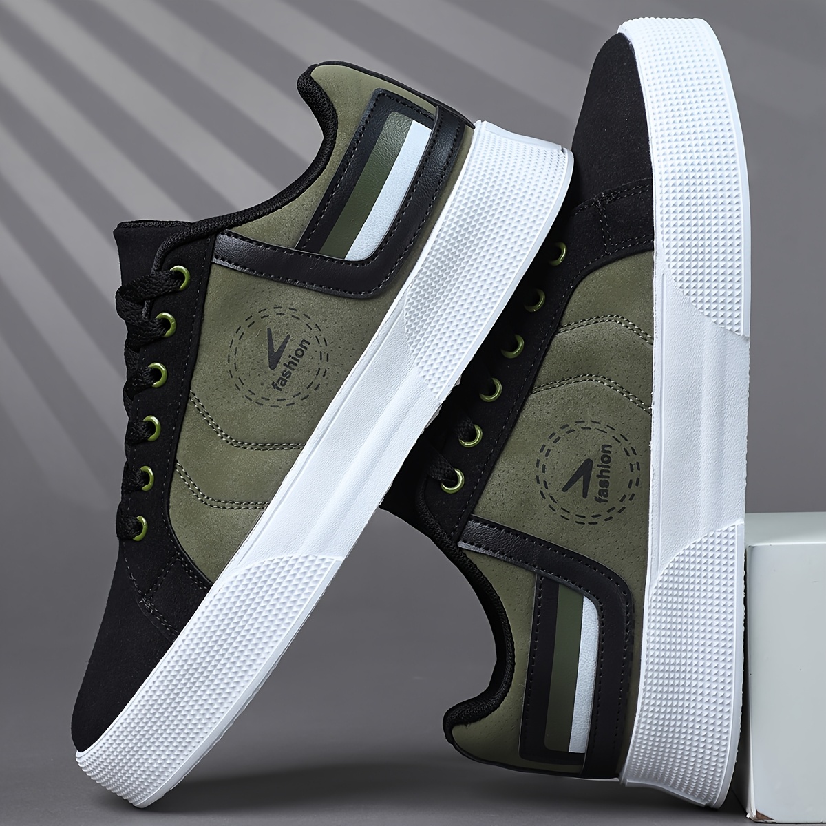 chaussures de sport décontractées pour hommes, baskets basses à lacets, chaussures confortables avec un patchwork multicolore pour un style urbain chaussures de sport décontractées pour hommes, baskets basses à lacets, chaussures confortables avec un patchwork multicolore pour un style urbain