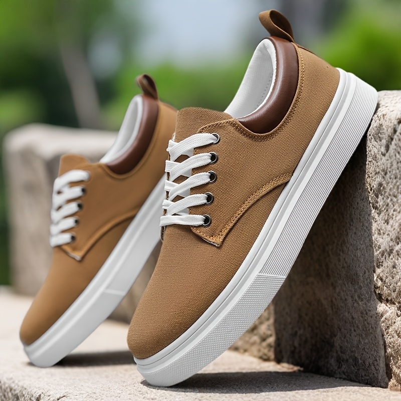 chaussures décontractées en toile pour hommes, chaussures de skate tendance et polyvalentes, baskets de sport basses élégantes chaussures décontractées en toile pour hommes, chaussures de skate tendance et polyvalentes, baskets de sport basses élégantes