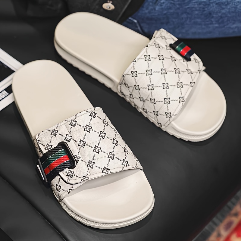 sandales unisexes de luxe à enfiler semelle Épaissie en eva et tissu pu doux à rayures, chaussures universelles intérieures et extérieures pour toutes les saisons, chaussures de fête décontractées et confortables (noir/blanc) style neutre, chaussures pour femmes sandales unisexes de luxe à enfiler semelle Épaissie en eva et tissu pu doux à rayures, chaussures universelles intérieures et extérieures pour toutes les saisons, chaussures de fête décontractées et confortables (noir/blanc) style neutre, chaussures pour femmes