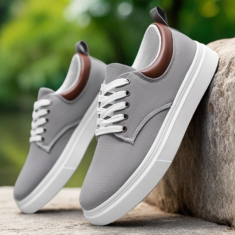 chaussures décontractées en toile pour hommes, chaussures de skate tendance et polyvalentes, baskets de sport basses élégantes chaussures décontractées en toile pour hommes, chaussures de skate tendance et polyvalentes, baskets de sport basses élégantes