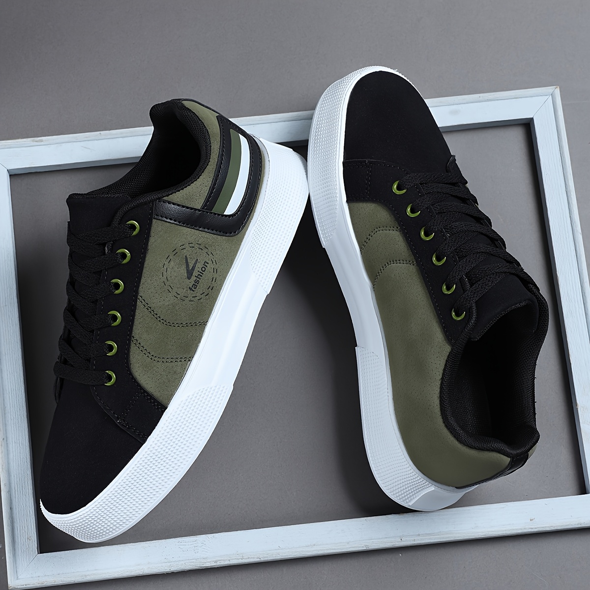 chaussures de sport décontractées pour hommes, baskets basses à lacets, chaussures confortables avec un patchwork multicolore pour un style urbain chaussures de sport décontractées pour hommes, baskets basses à lacets, chaussures confortables avec un patchwork multicolore pour un style urbain