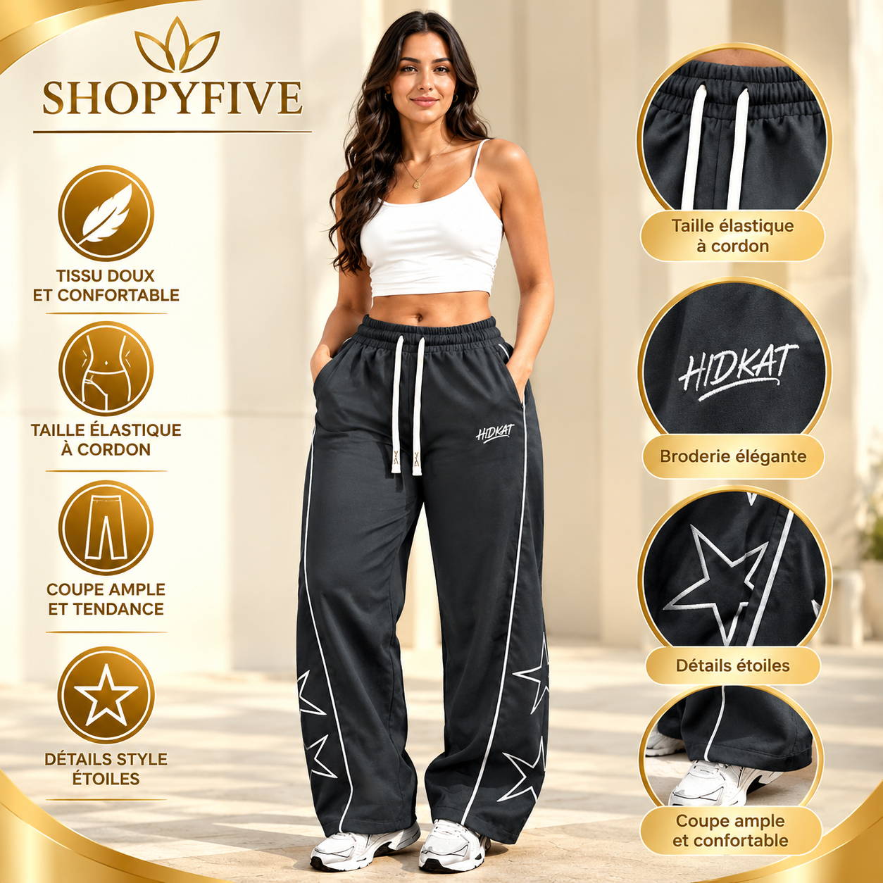 pantalon long brodé léger et respirant pour femmes, printemps et été, avec une taille à cordon de serrage, orné d'un motif de fleurs de lys brodées, idéal pour l'extérieur, les sorties décontractées et les tenues de travail. pantalon long brodé léger et respirant pour femmes, printemps et été, avec une taille à cordon de serrage, orné d'un motif de fleurs de lys brodées, idéal pour l'extérieur, les sorties décontractées et les tenues de travail.